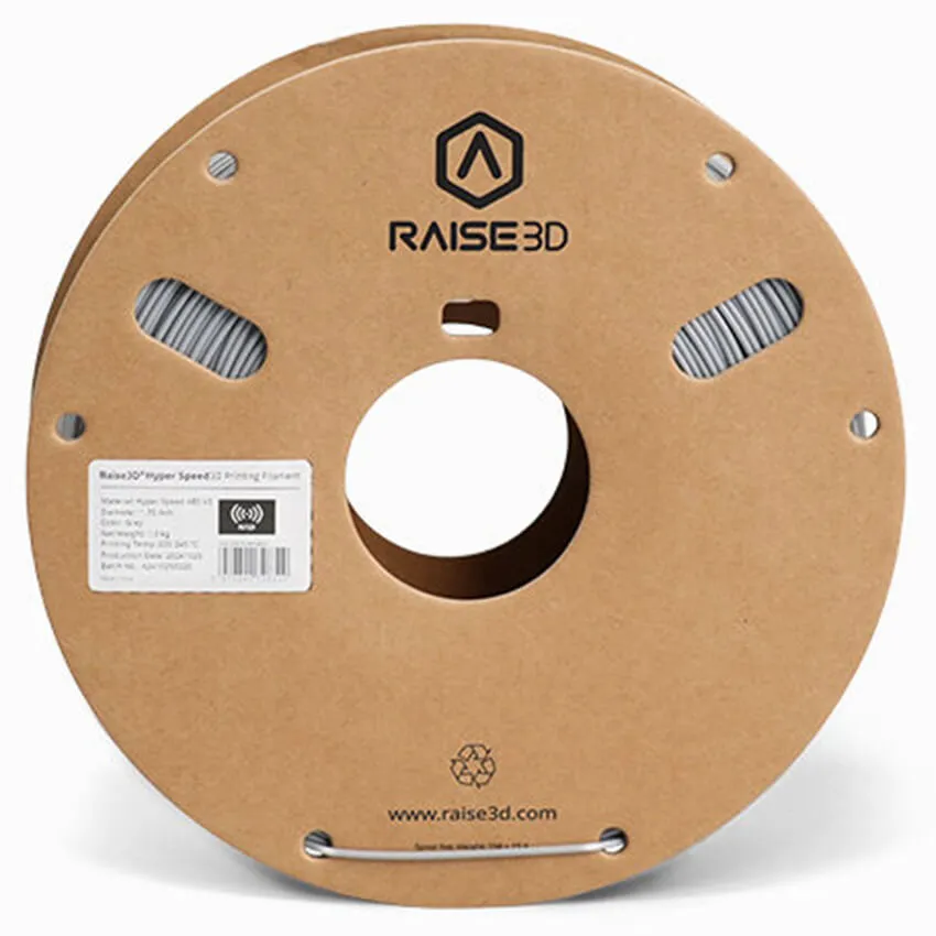 Катушка Hyper Speed ABS V2-пластика Raise3D - RFID 1.75 мм 1кг., серая