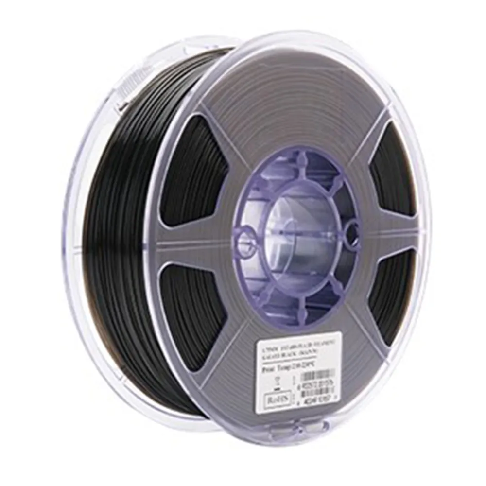 Катушка пластика eStars-PLA  Esun, 1.75 мм, 1 кг, светящаяся в темноте,черная