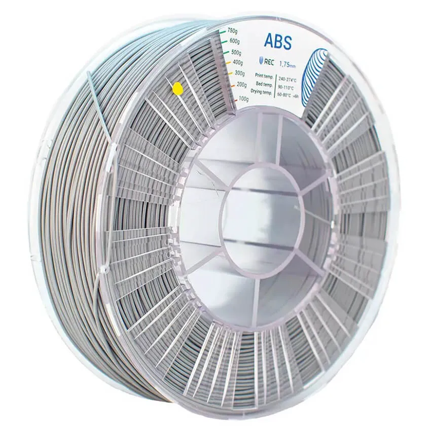 Катушка пластика REC ABS 1.75мм 0,75 кг, серая