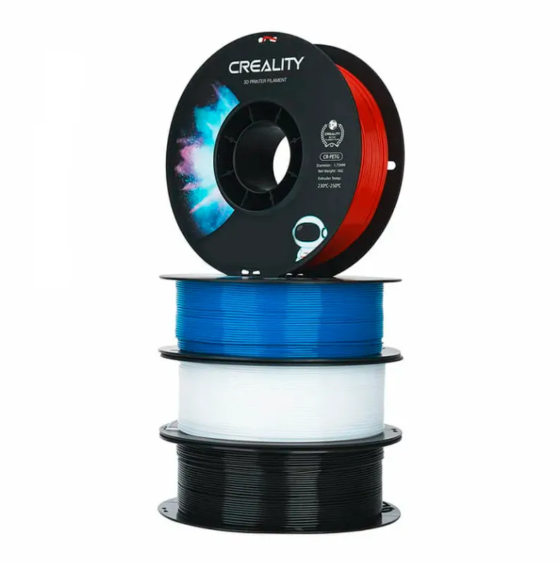 Набор CR-PETG-пластика Creality 1.75 мм 4кг,(черная+белая+краная+синяя) (3301030084)