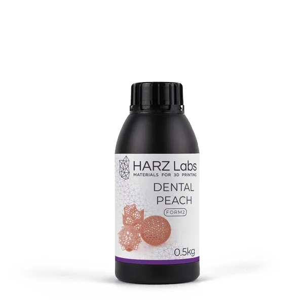 Фотополимер HARZLabs Dental Peach Form2, персиковый (500 мл)