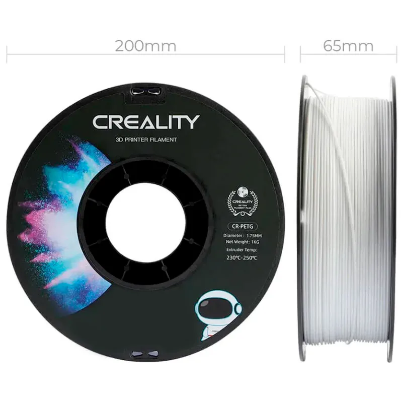 Катушка CR-PETG-пластика Creality 1.75 мм 1кг, белая