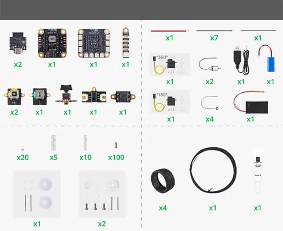 Комплект Bambu Lab CyberBrick Beginner для создания интерактивных игрушек  (минимальный)