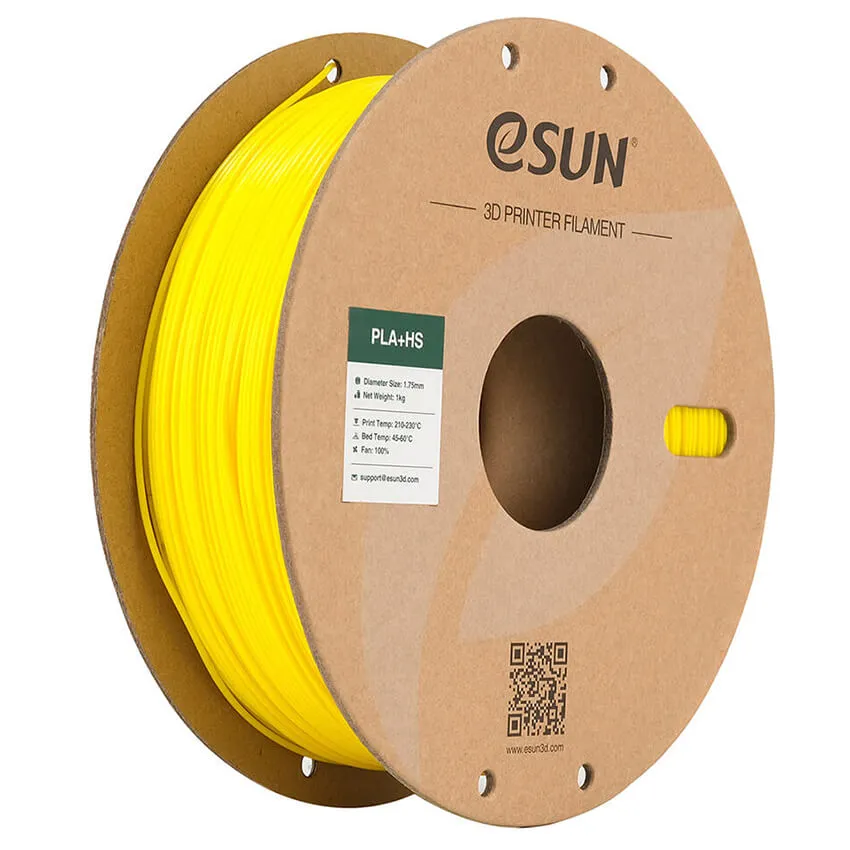 Катушка PLA+HS пластика ESUN, 1.75 мм 1кг, желтая