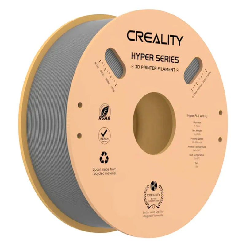 Катушка Hyper PLA-пластика Creality 1.75 мм 1кг., серая