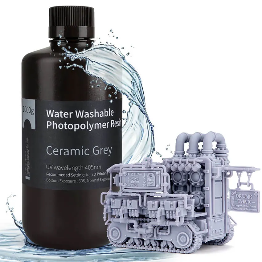 Фотополимерная смола Elegoo Water Washable Resin, серая (1 кг)