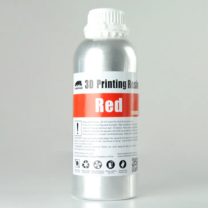 Фотополимер Wanhao Standard Resin, красный (1 л)