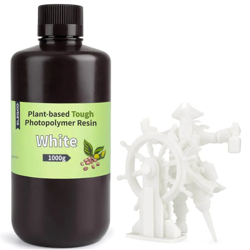 Фотополимерная смола Elegoo Plant-Based Resin, белая (1 кг)