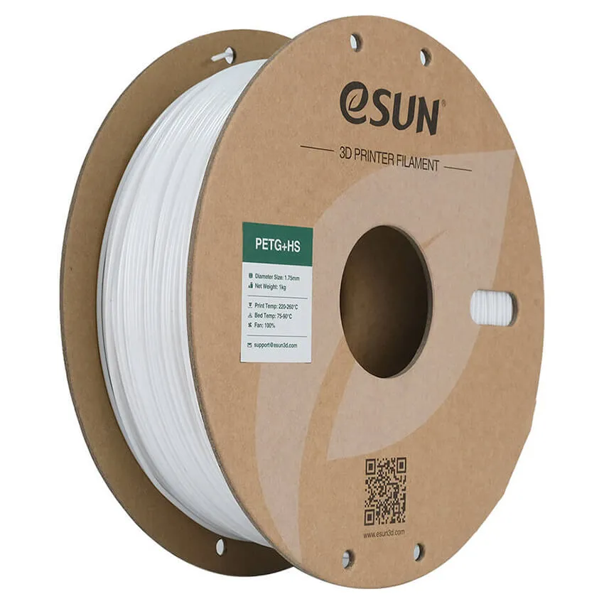Катушка PETG+HS пластика ESUN 1.75 мм 1кг, белая