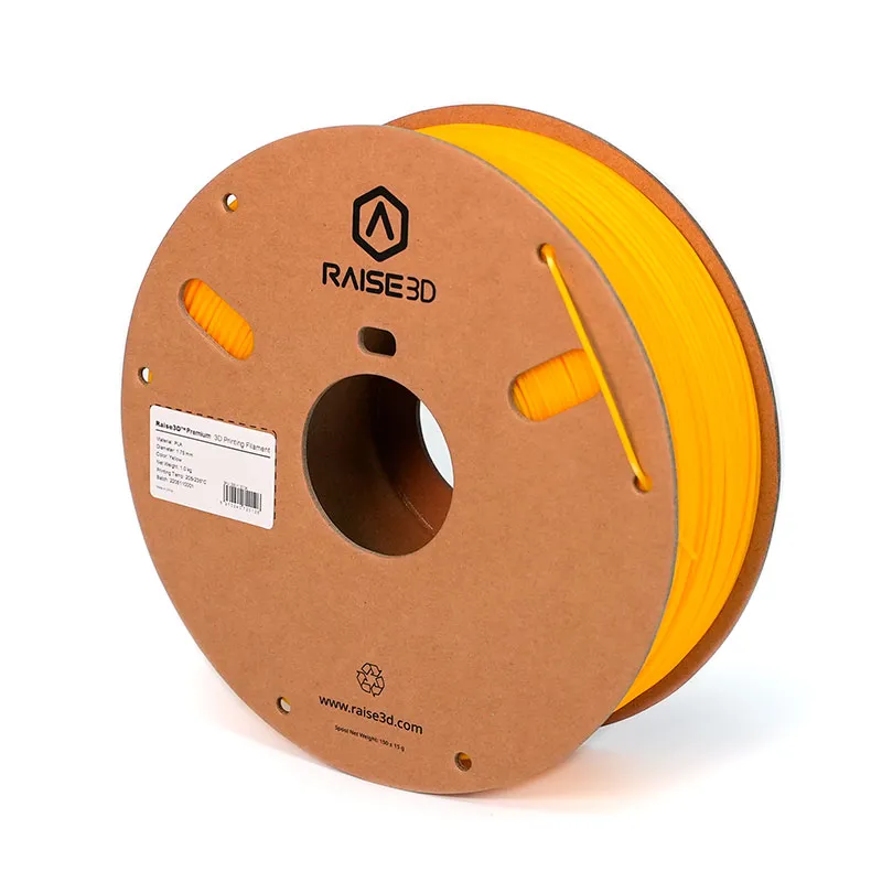 Катушка PLA-пластика Raise3D Premium, 1.75 мм, 1 кг, жёлтая