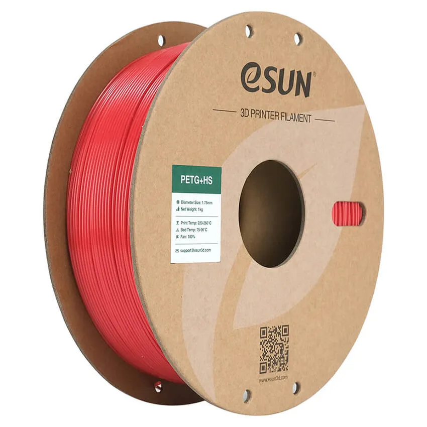 Катушка PETG+HS пластика ESUN 1.75 мм 1кг, красная