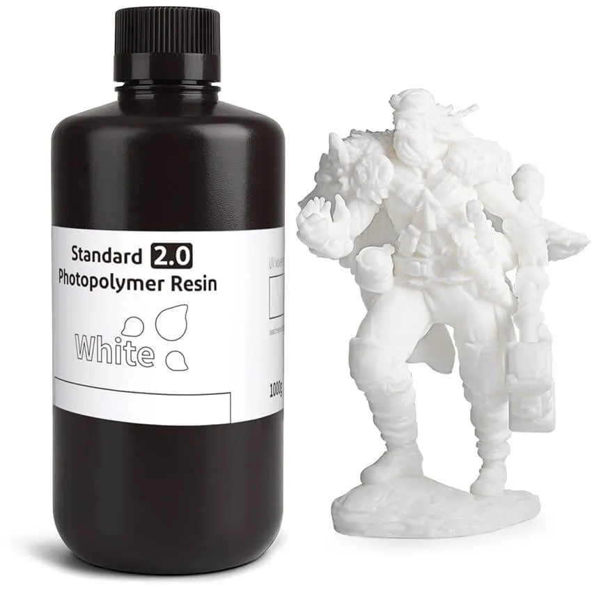 Фотополимерная смола Elegoo Standard Resin V2.0, белая (1 кг)