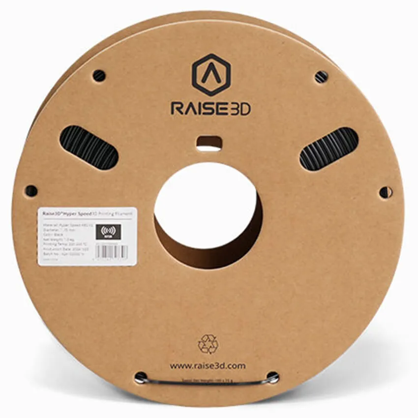 Катушка Hyper Speed ABS V2-пластика Raise3D - RFID 1.75 мм 1кг., черная