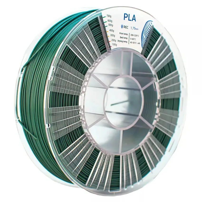 Катушка пластика REC PLA 1.75мм 0,75 кг, хаки