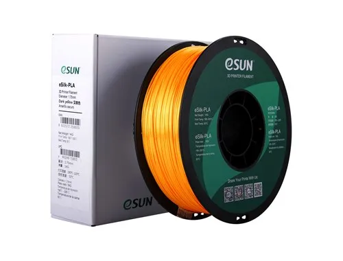 Катушка пластика eSilk-PLA Esun, 1.75 мм, 1 кг, темно-желтая