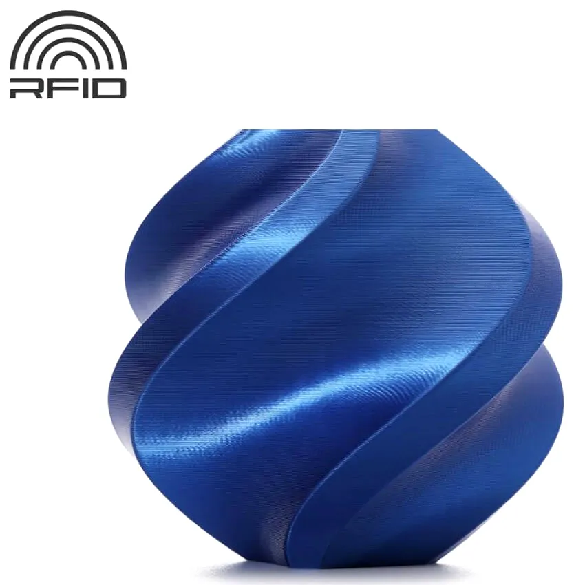 Катушка PLA Silk+ пластика Bambu lab 1.75 мм 1кг., синяя