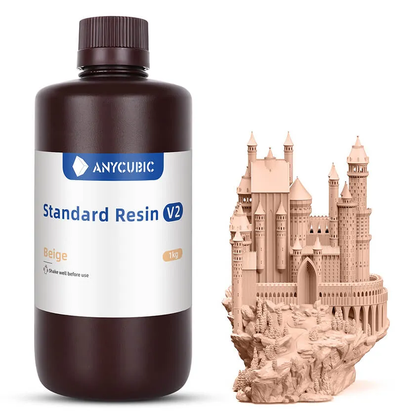 Фотополимерная смола Anycubic Standard V2, бежевая (1 кг)