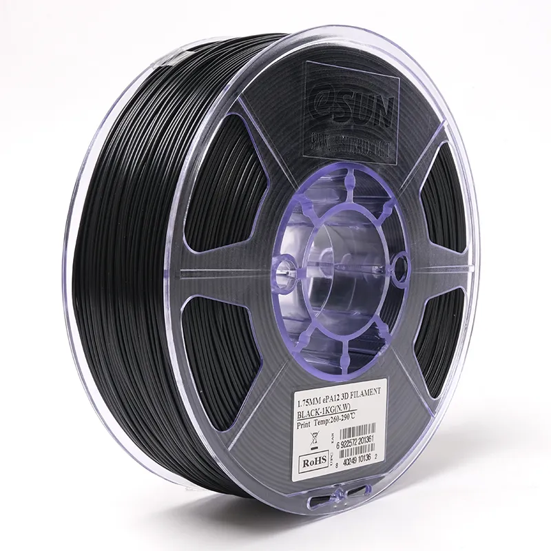 Катушка пластика ESUN PA12 черная 1.75 мм 1 кг, (PA12-175B1TZ1)