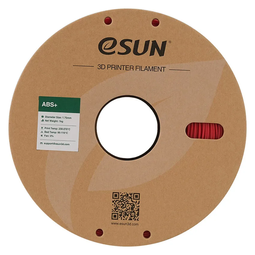 Катушка ABS+ пластика Esun, 1.75 мм, 1 кг, ярко-красная