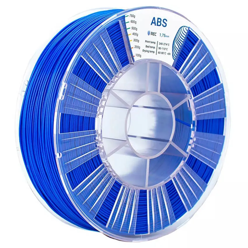 Катушка пластика REC ABS 1.75мм 0,75 кг, синяя