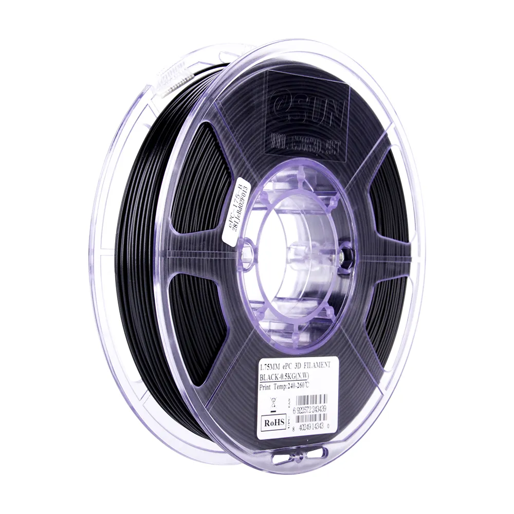 Катушка пластика ESUN PC черная 1.75 мм, 0.5 кг (PC175B05TW1)
