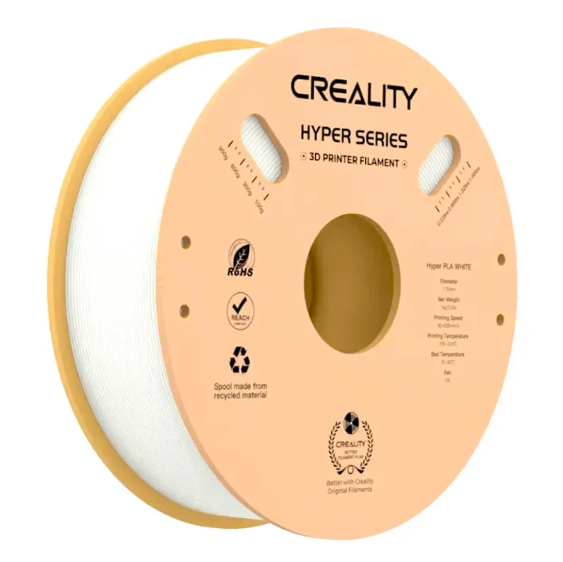 Катушка Hyper PLA-пластика Creality 1.75 мм 1кг., белая