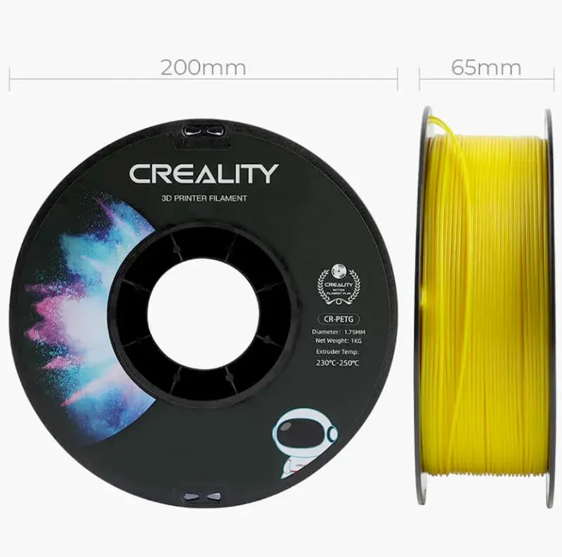 Катушка CR-PETG-пластика Creality 1.75 мм 1кг, желтая