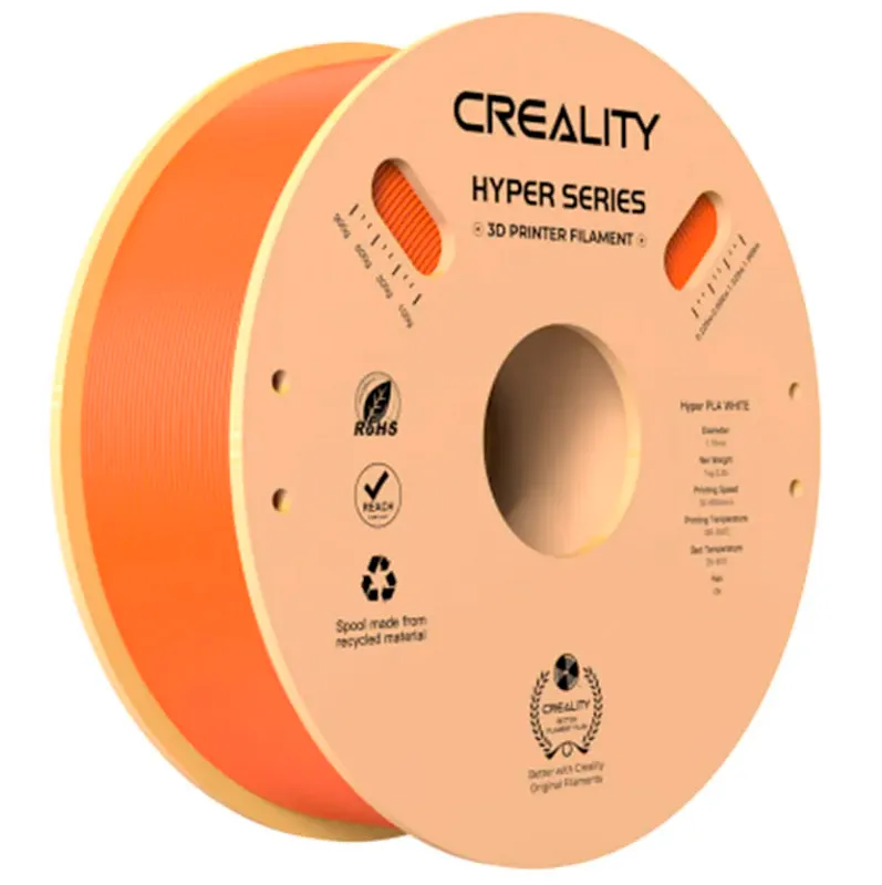 Катушка Hyper PLA-пластика Creality 1.75 мм 1кг., оранжевая