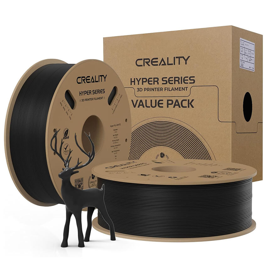 Набор Hyper PLA-пластика Creality 1.75 мм, 2 шт (по 1 кг), черная