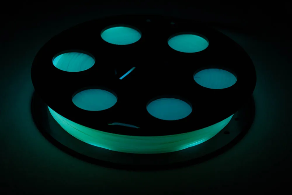 Катушка PLA-пластика Bestfilament, 1,75 мм, 0,5 кг, светящаяся в темноте, бирюзовая (st_pla_0.5kg_1.75_lumi)