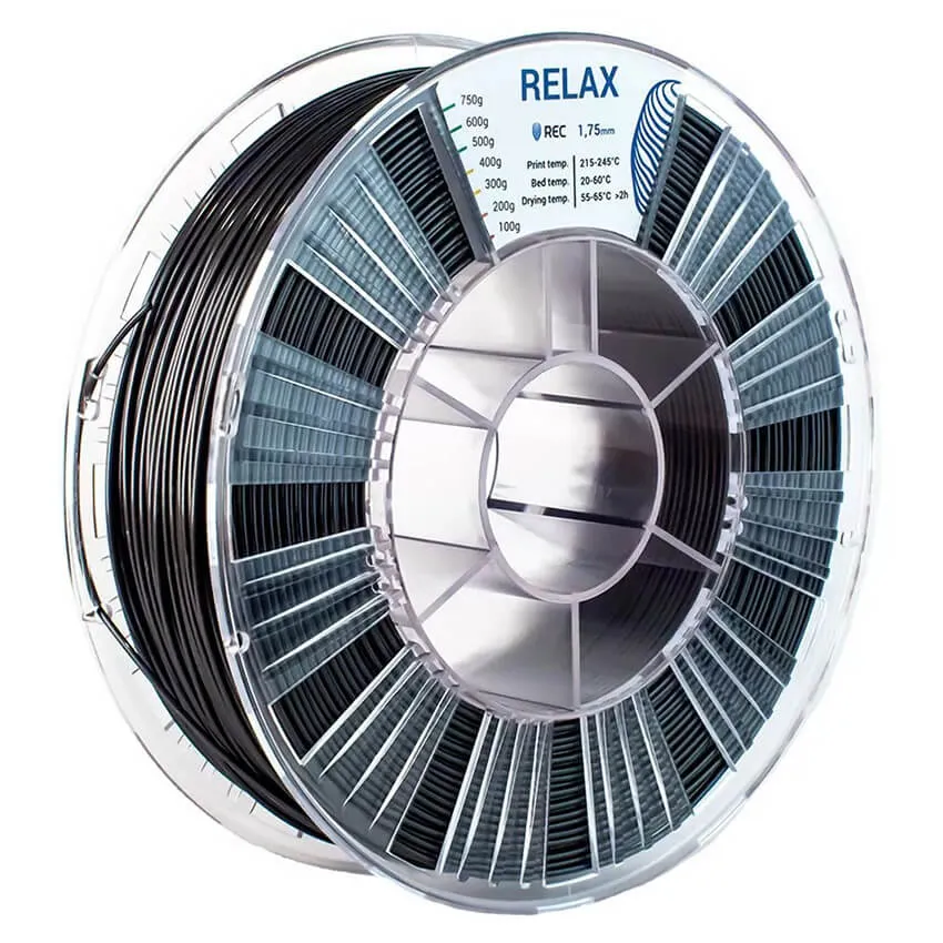 Катушка пластика REC RELAX (PETG) 1.75мм 0,75 кг, серебристая