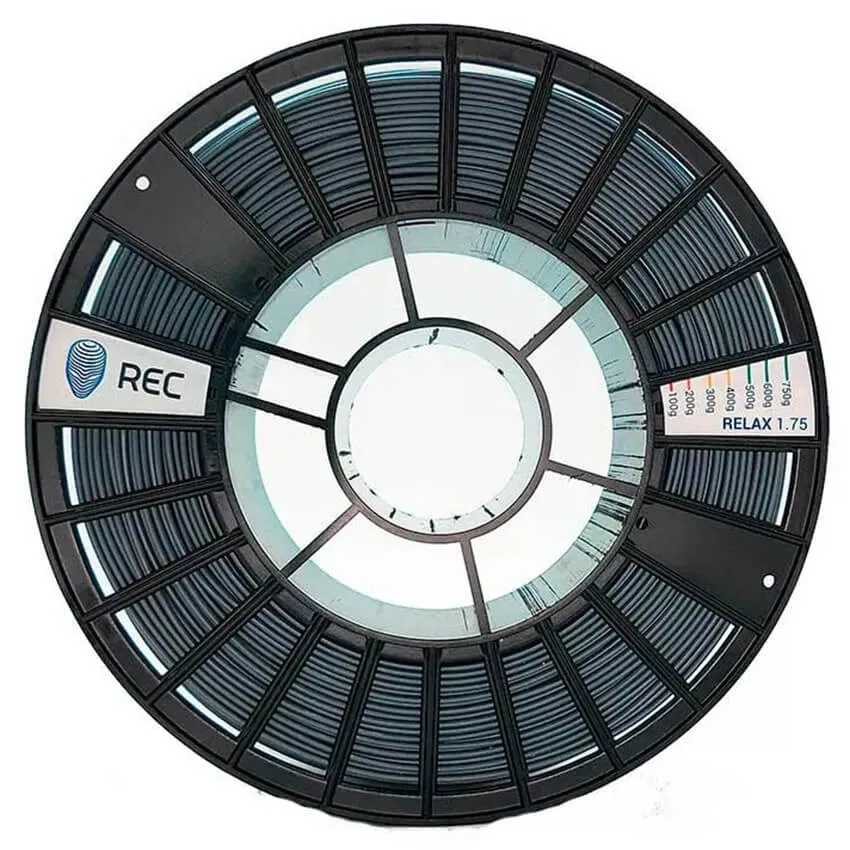 Катушка пластика REC RELAX (PETG) 1.75мм 0,75 кг, серая