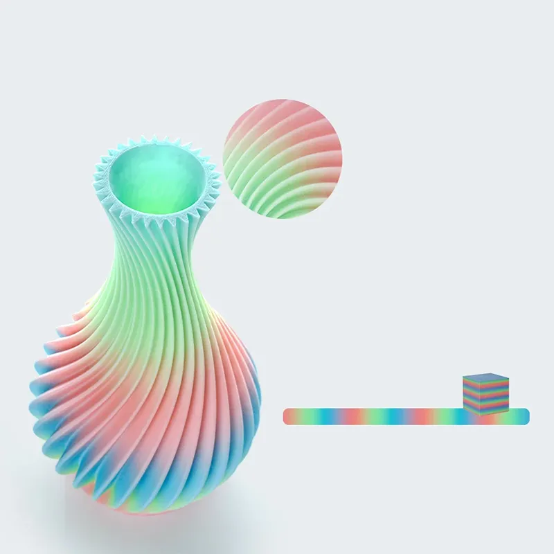 Катушка Hyper PLA-пластика Creality Rainbow Wild Blossom-Long 1.75 мм 1кг., радужная (3301010426)