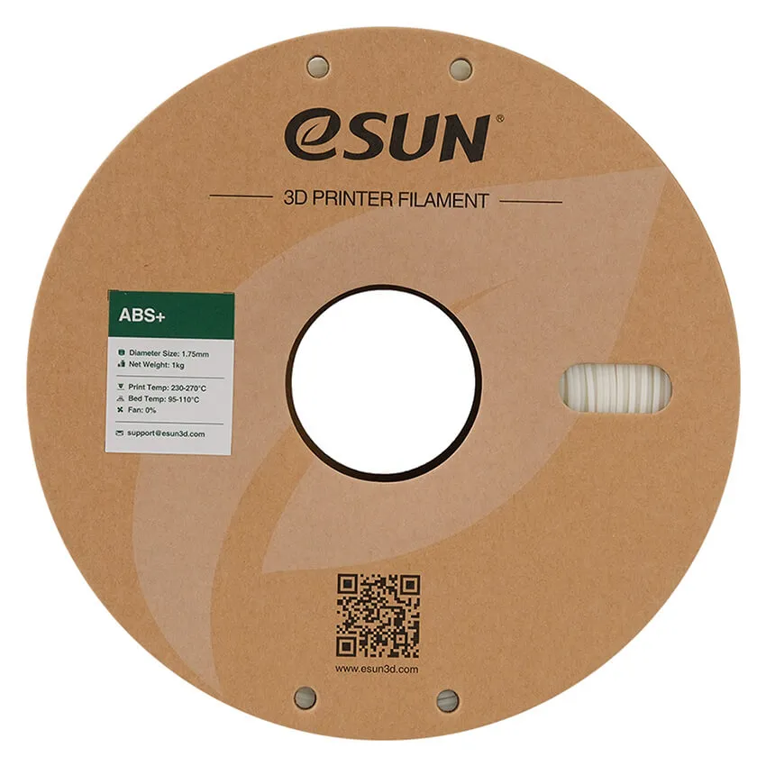 Катушка ABS+ пластика ESUN 1.75 мм 1кг., белая (ABS+175N1/ABS+175W1P1)