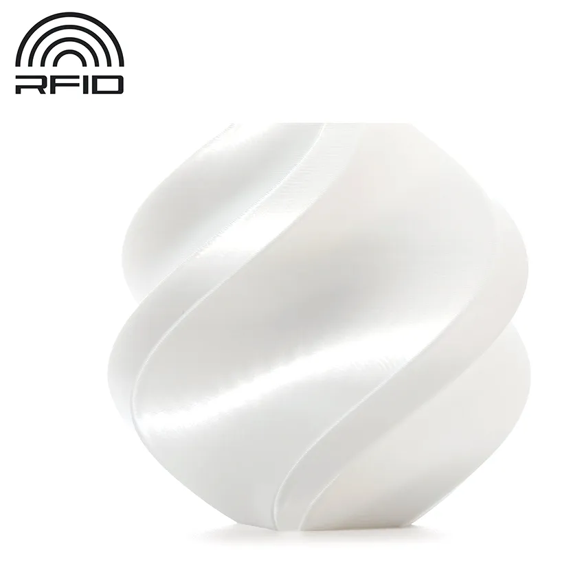 Катушка PLA Silk+ пластика Bambu lab – RFID 1.75 мм 1кг, белая