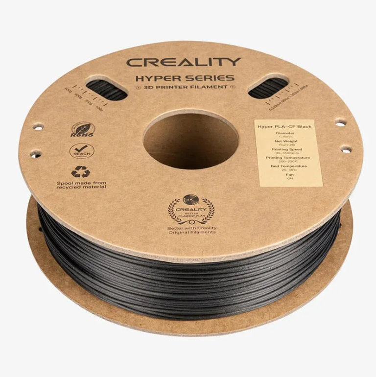 Катушка Hyper PLA-CF-пластика Creality 1.75 мм 1кг, черная