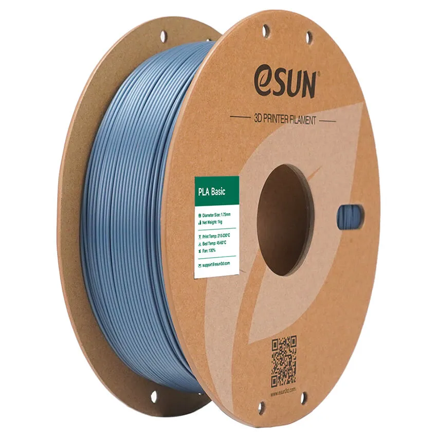 Катушка PLA-BASIC пластика ESUN 1.75 мм 1кг, серая