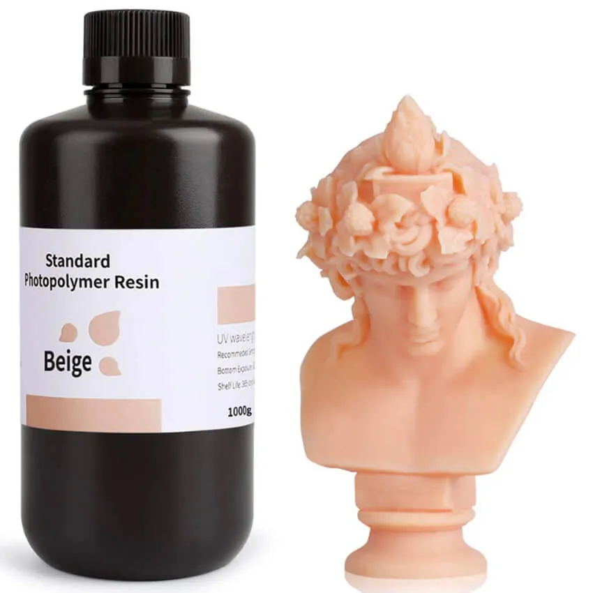 Фотополимерная смола Elegoo Standard Resin, бежевая (1 кг)