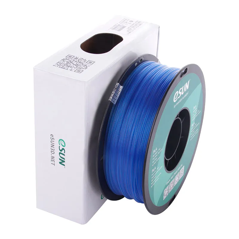 Катушка PLA-пластика ESUN 1.75 мм 1кг., прозрачно-голубая