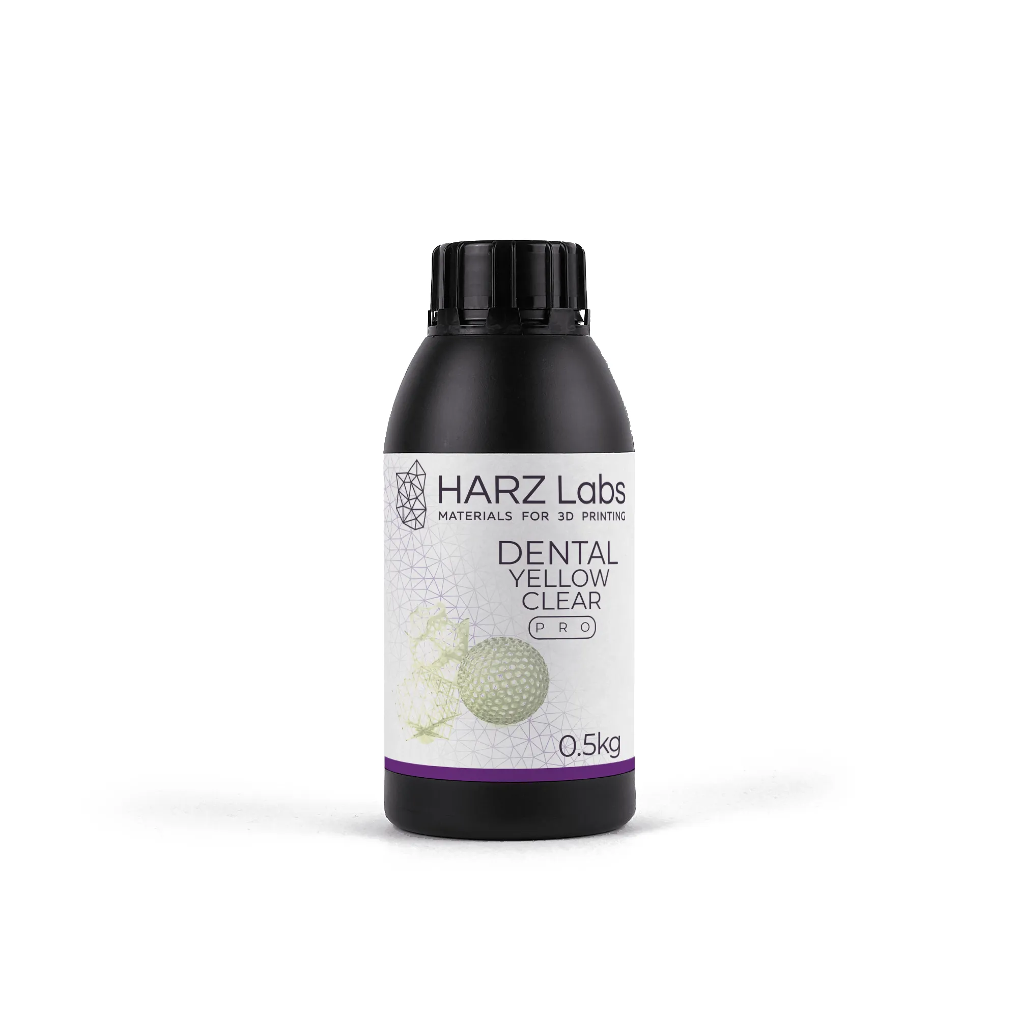 Фотополимер HARZ Labs Dental Yellow Clear Pro, прозрачный желтый (0,5 кг)