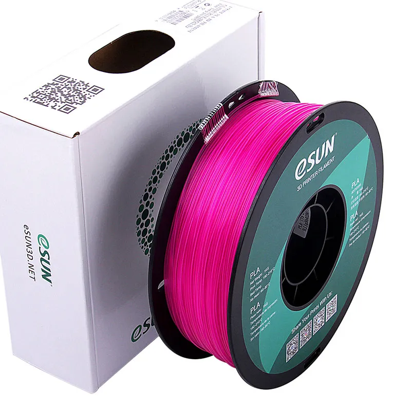Катушка PLA-пластика ESUN 1.75 мм 1кг., прозрачно-пурпурная