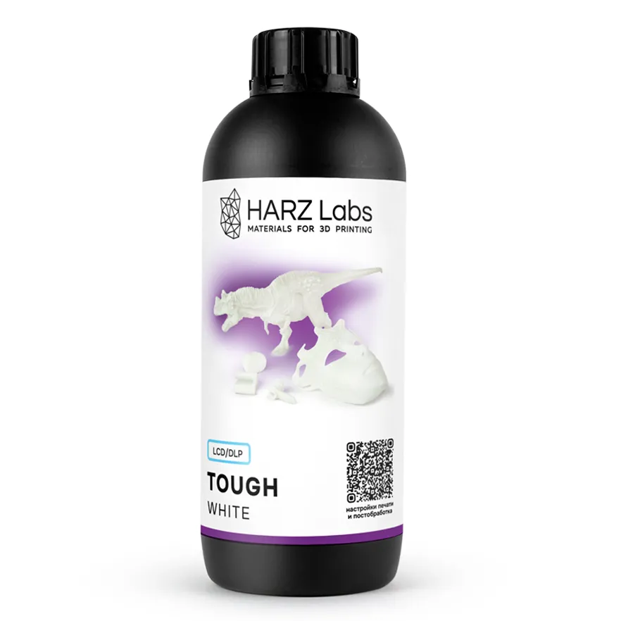 Фотополимерная смола HARZ Labs Tough, белая (1 кг)