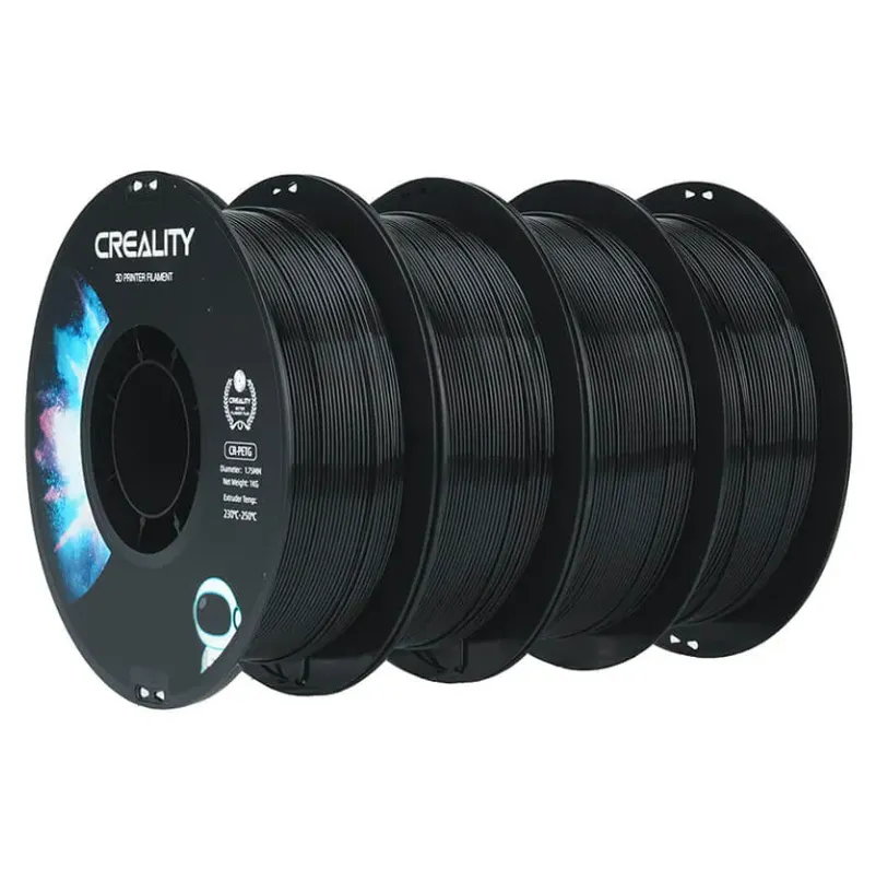 Набор CR-PETG-пластика Creality 1.75 мм 4кг, черная (4 шт по 1 кг) (3301030087)
