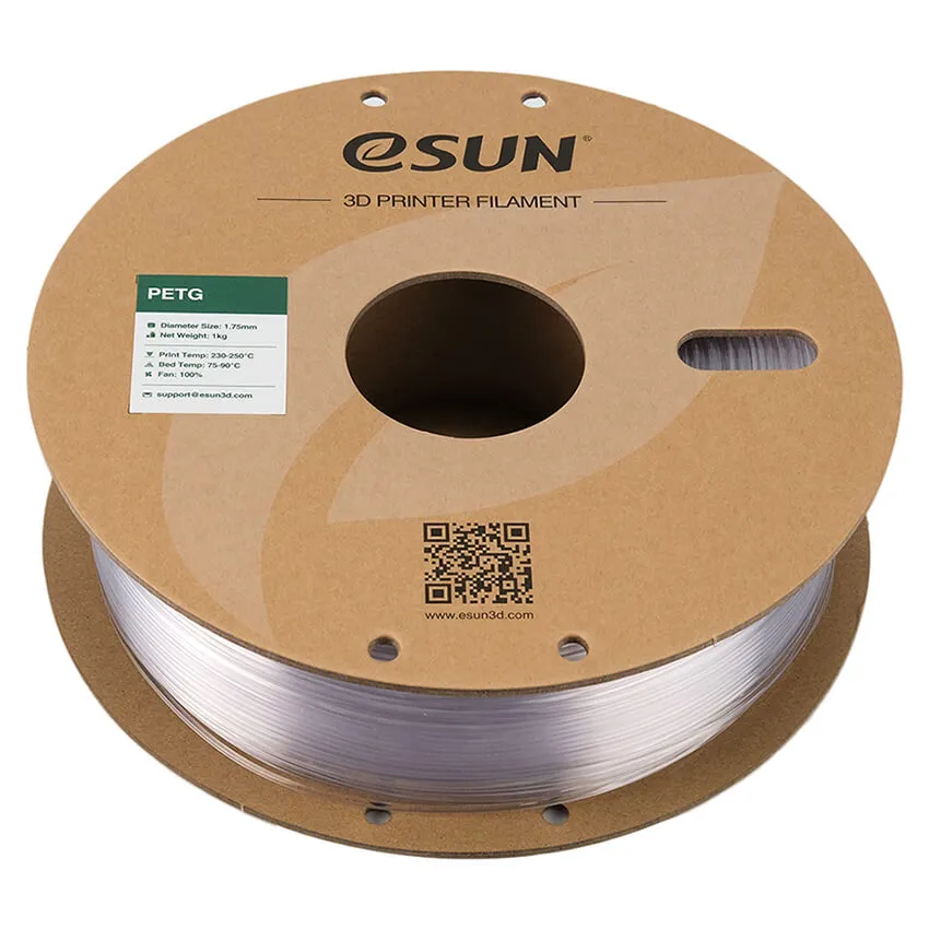 Катушка PETG-пластика ESUN 1.75 мм 1кг., прозрачная (PETG175N1/PETG175T1P1)