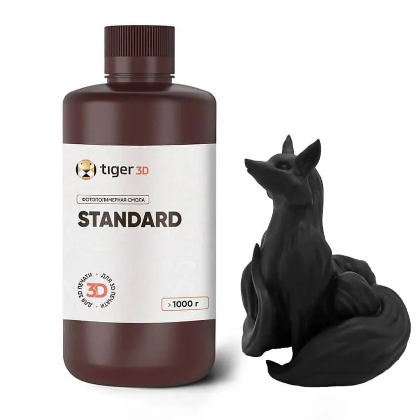 Фотополимерная смола Tiger 3D Standard Resin, черная (1 кг)