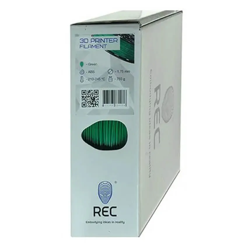 Катушка пластика REC ABS 1.75мм 0,75 кг, зеленая
