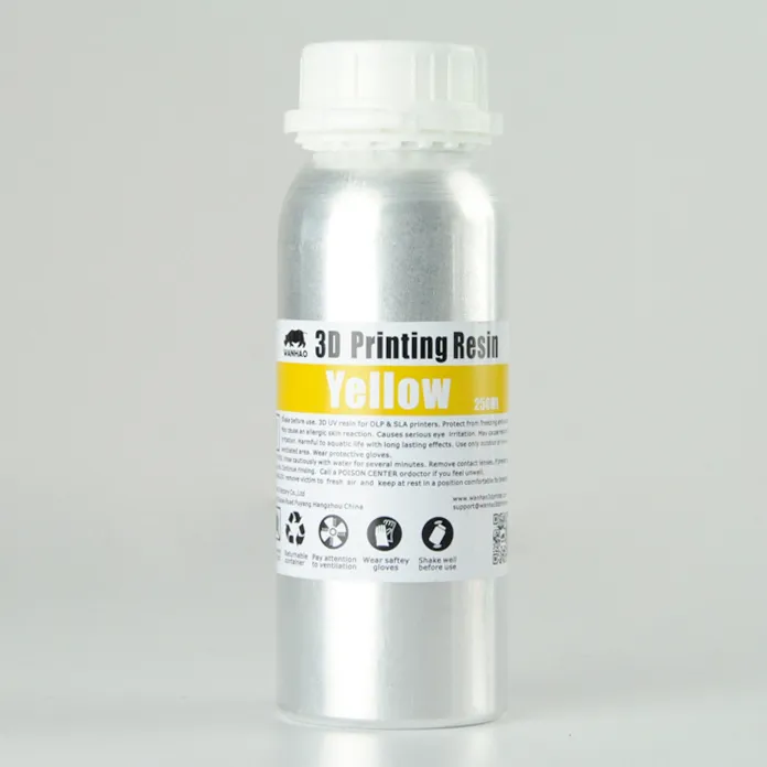 Фотополимер Wanhao Standard Resin, жёлтый (250 мл)