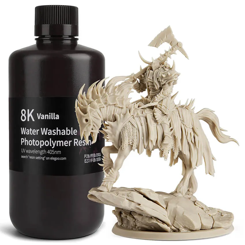 Фотополимерная смола Elegoo Water Washable Resin 8K, ваниль (1 кг)