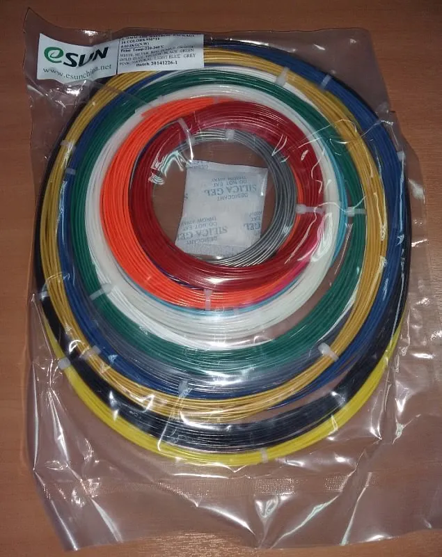Комплект ABS-пластика ESUN 1.75 мм, 14 цветов по 9 метров (ABS175 Kits 3D Pens)