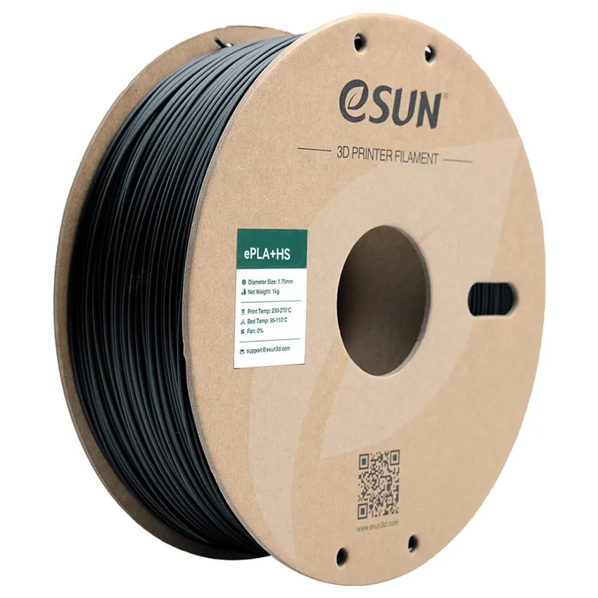 Катушка PLA+HS пластика ESUN, 1.75 мм 1кг, черная